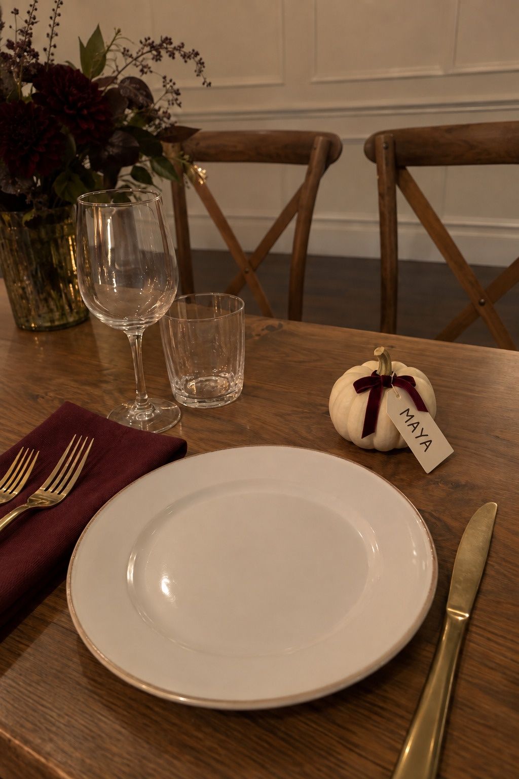 Pumpkin place cards