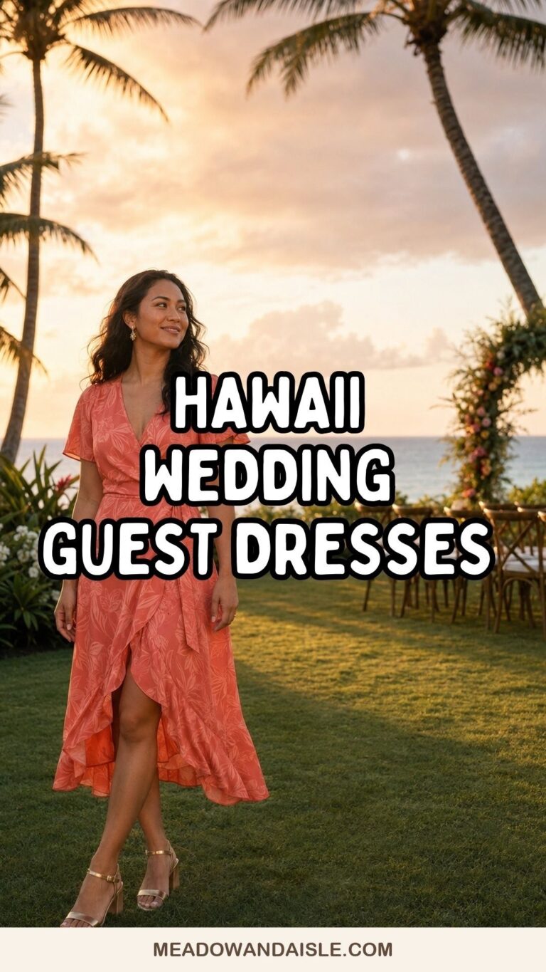 Hawaii wedding guest dress ideas Pinterest pin