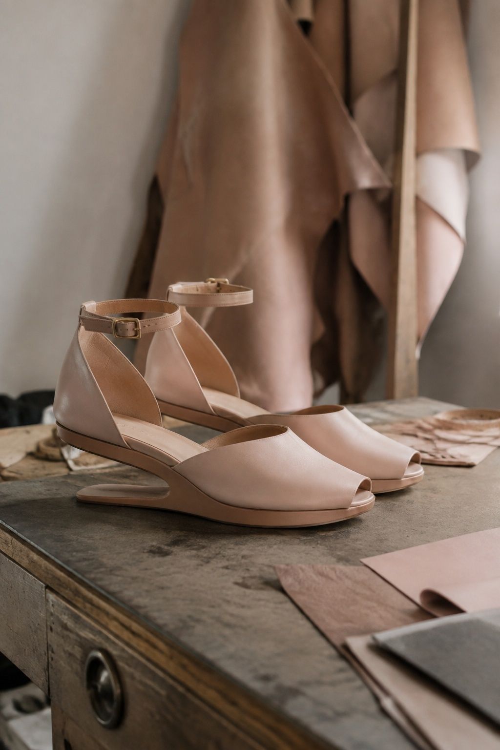 Custom sculptural bridal shoes for a fashion-forward bride