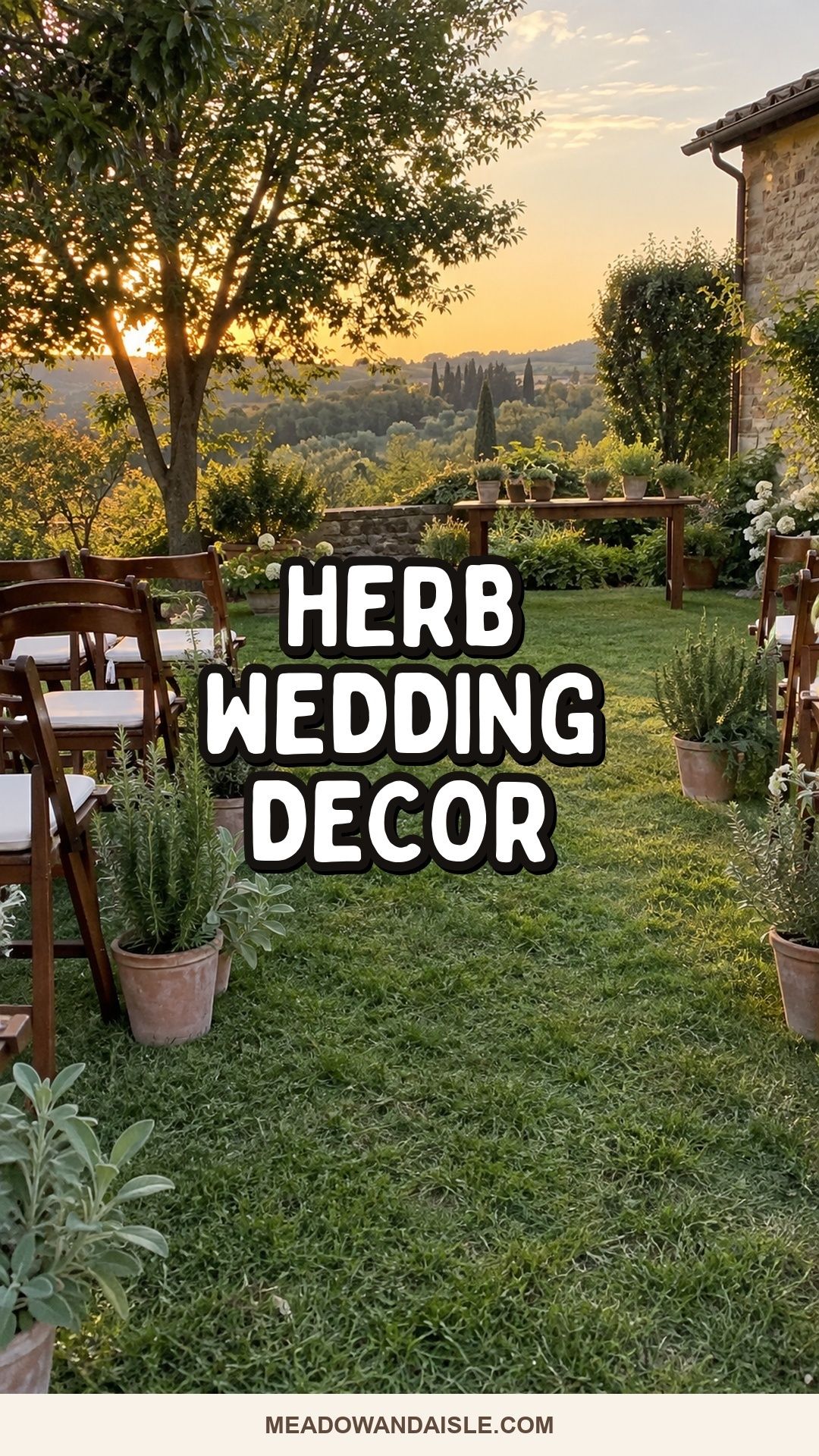 Herb wedding decor ideas for small weddings