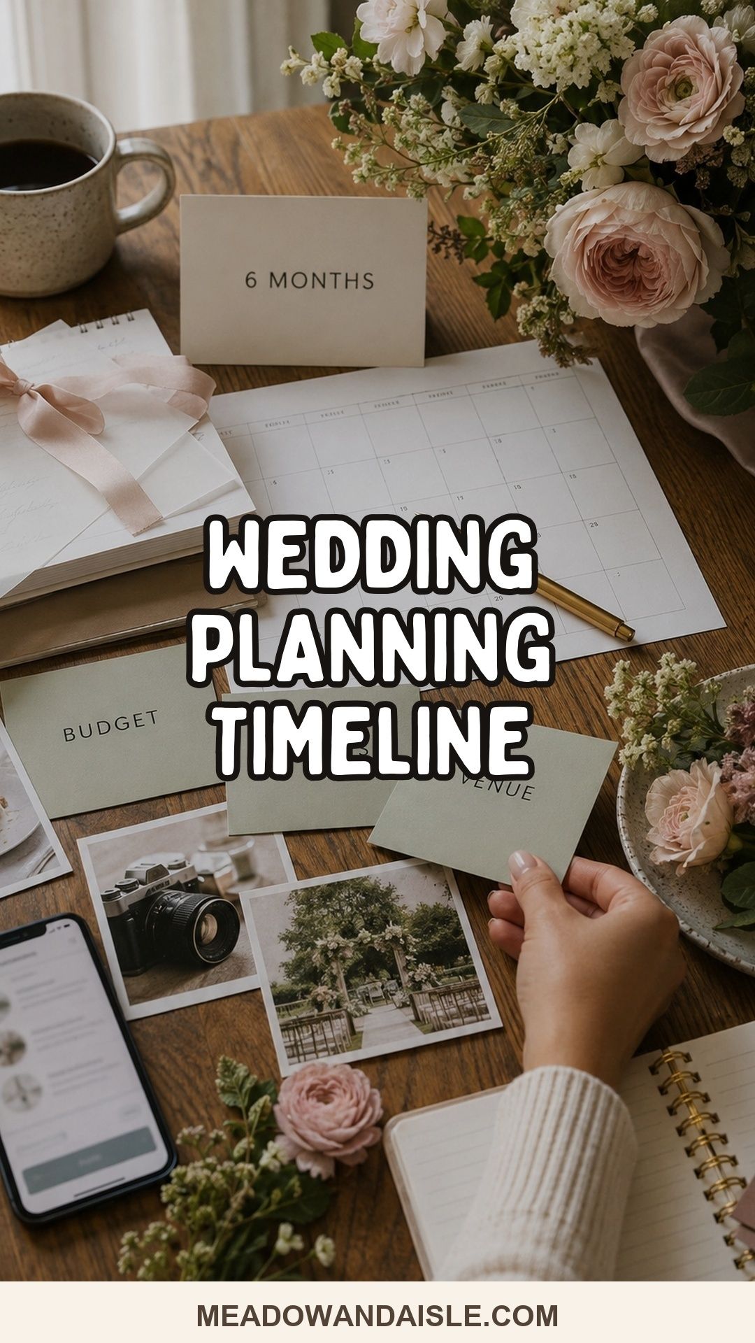 Pinterest pin for how long it takes to plan a wedding