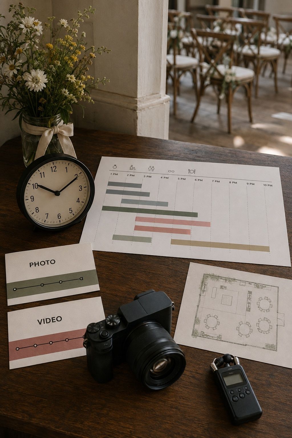 Photographer and videographer coverage hours compared