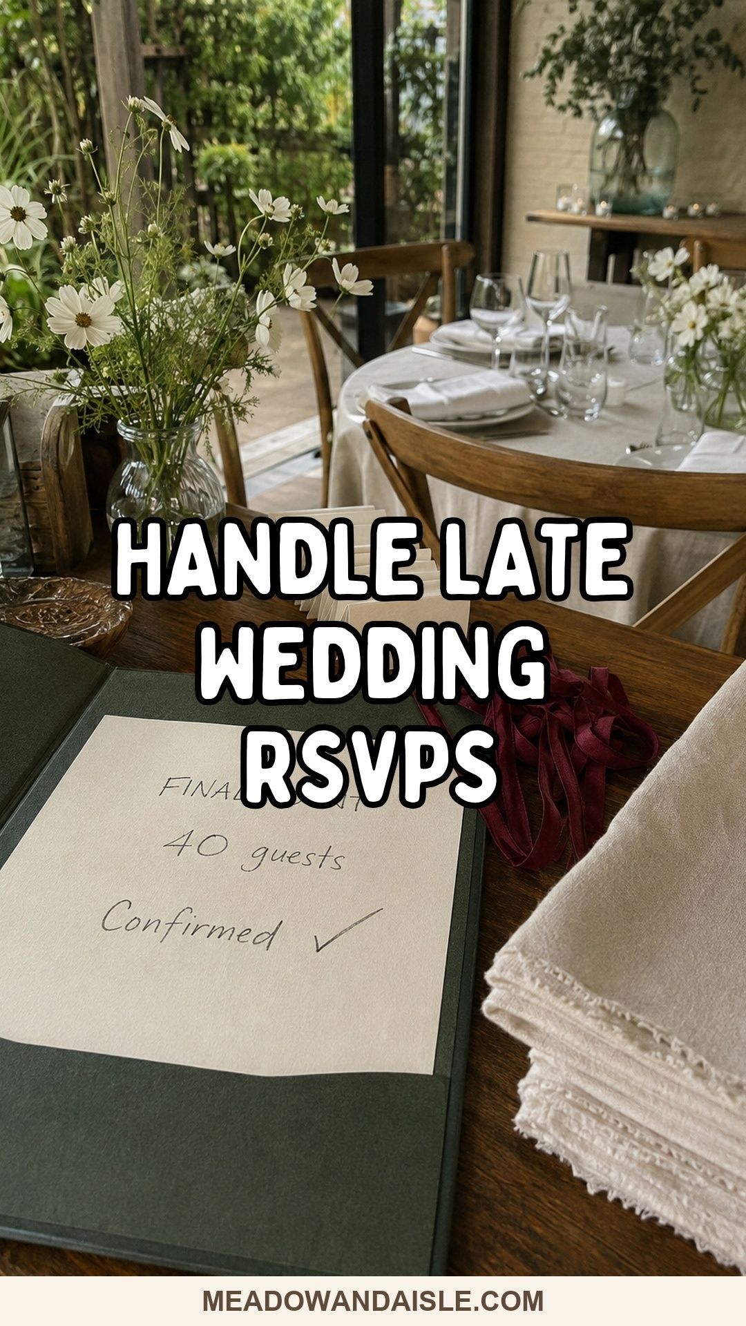 Handle late wedding RSVPs with a clear final guest count