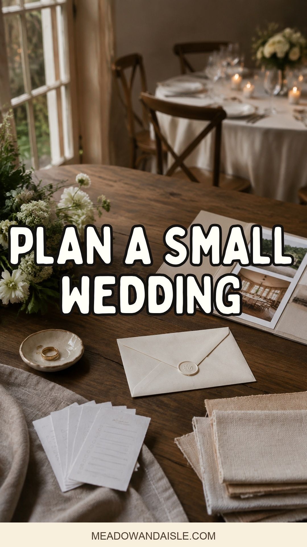 Pinterest pin for planning a small wedding