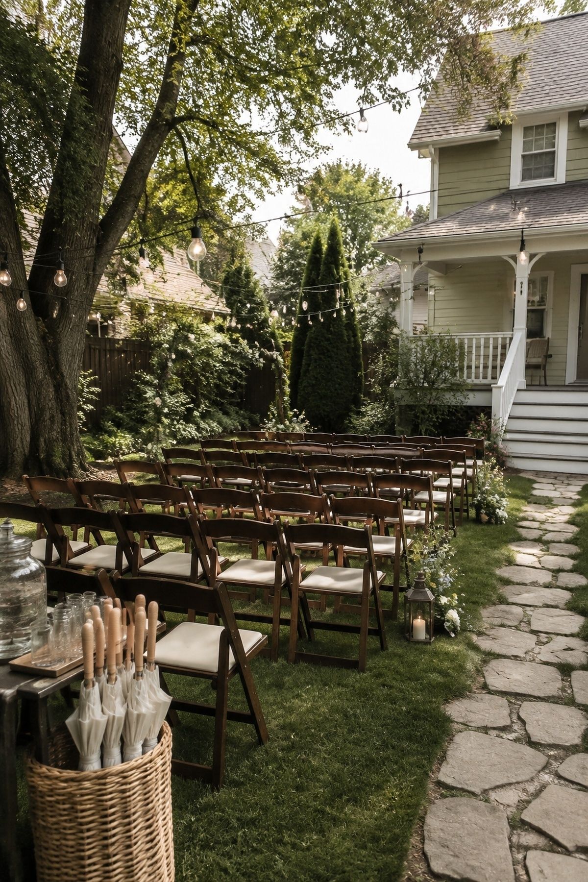 Backyard wedding on family property