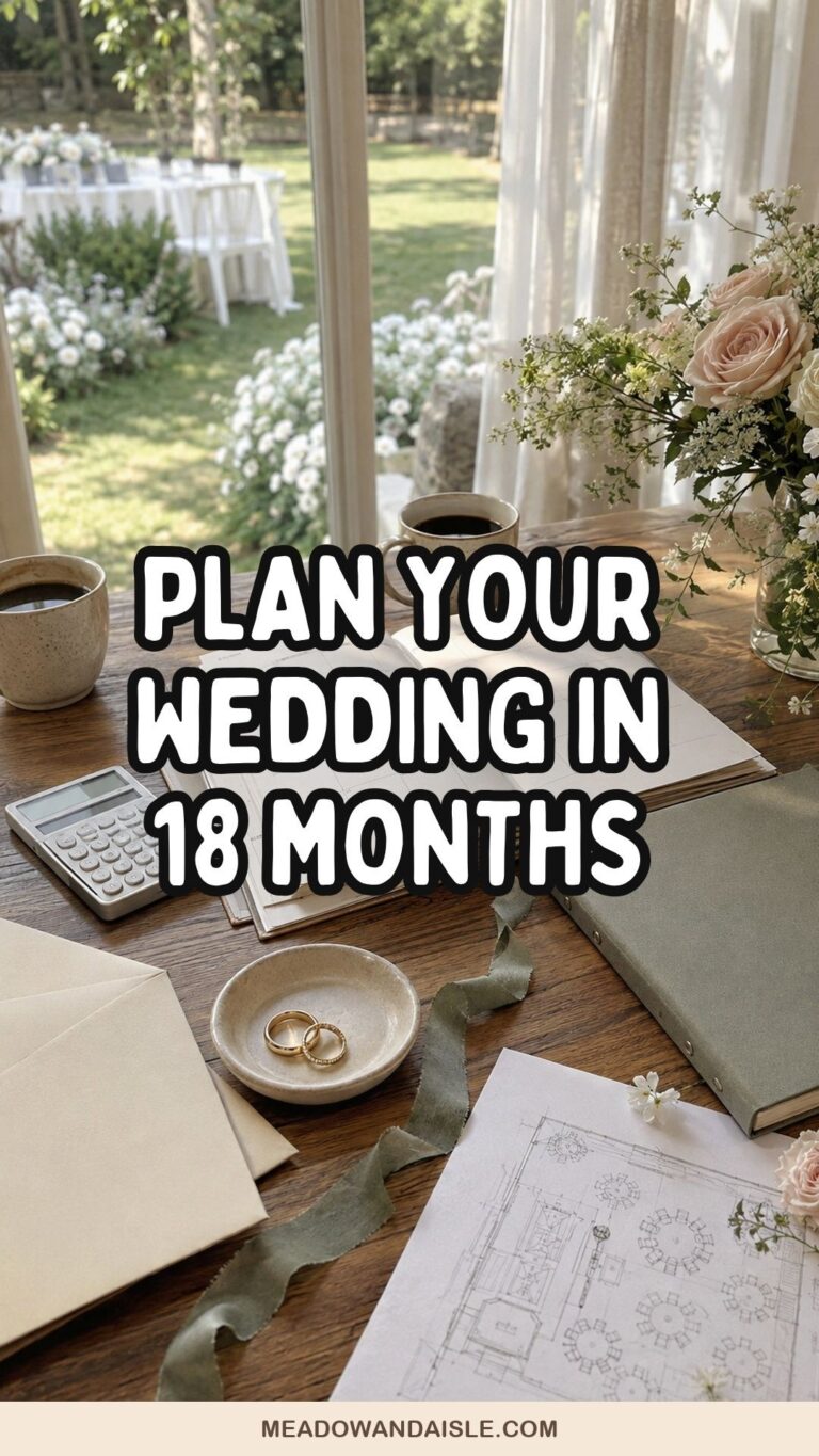 Plan your wedding in 18 months with a calm timeline and practical priorities