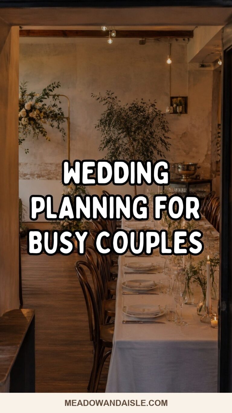 Wedding planning for busy couples Pinterest pin