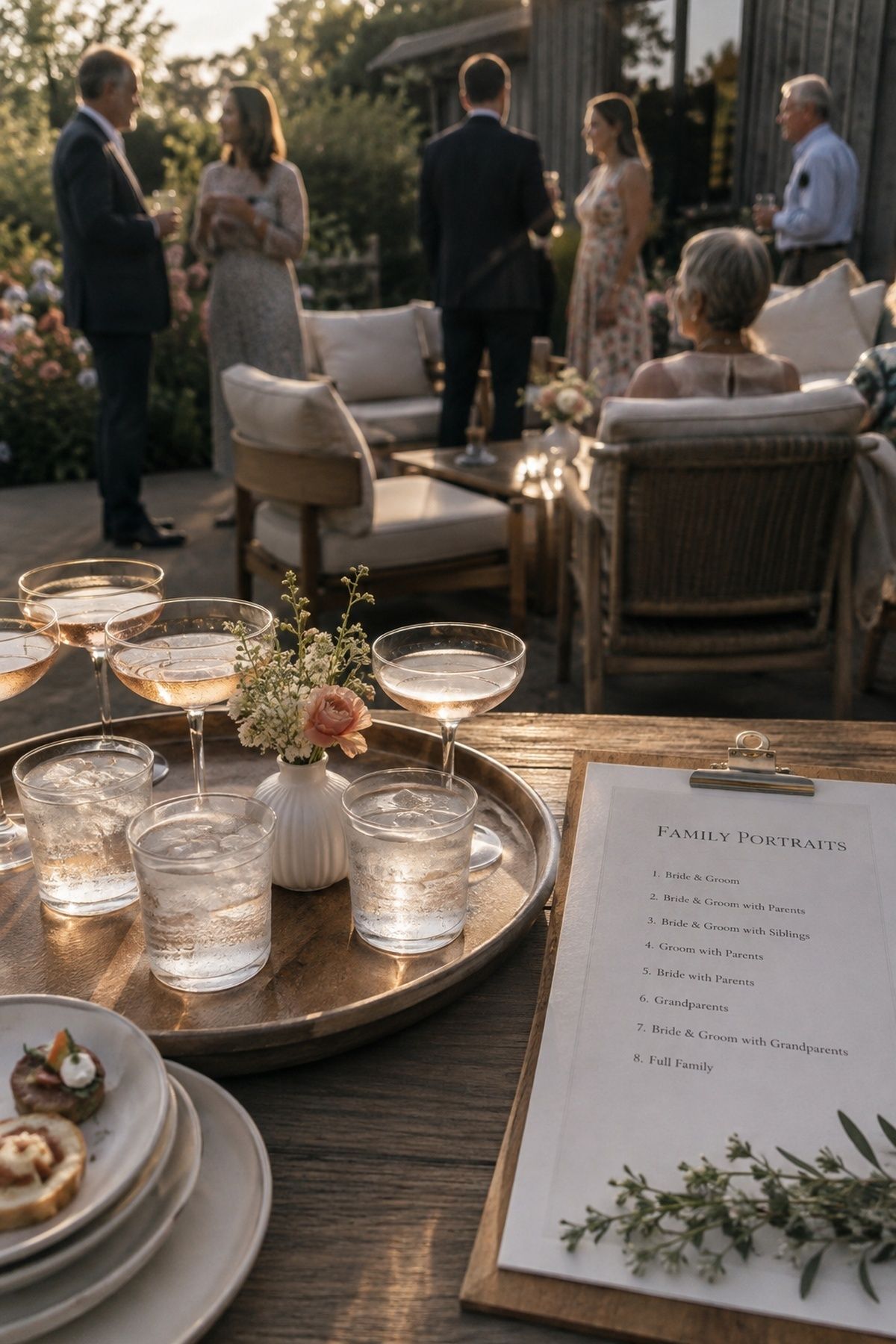 Wedding photos and drinks for 30 guests