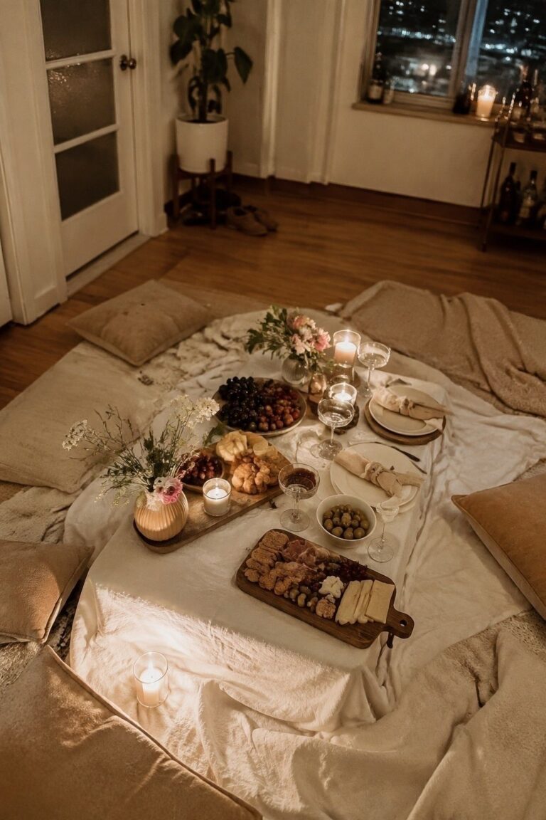Choose The Right Kind Of Picnic Dinner for an indoor picnic engagement dinner