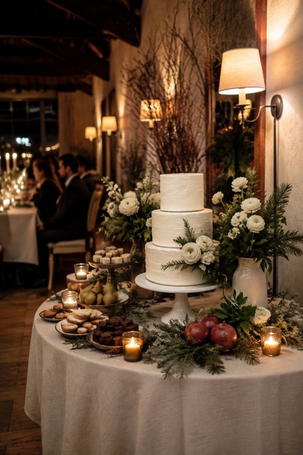 Cake or dessert table as the room's focal point