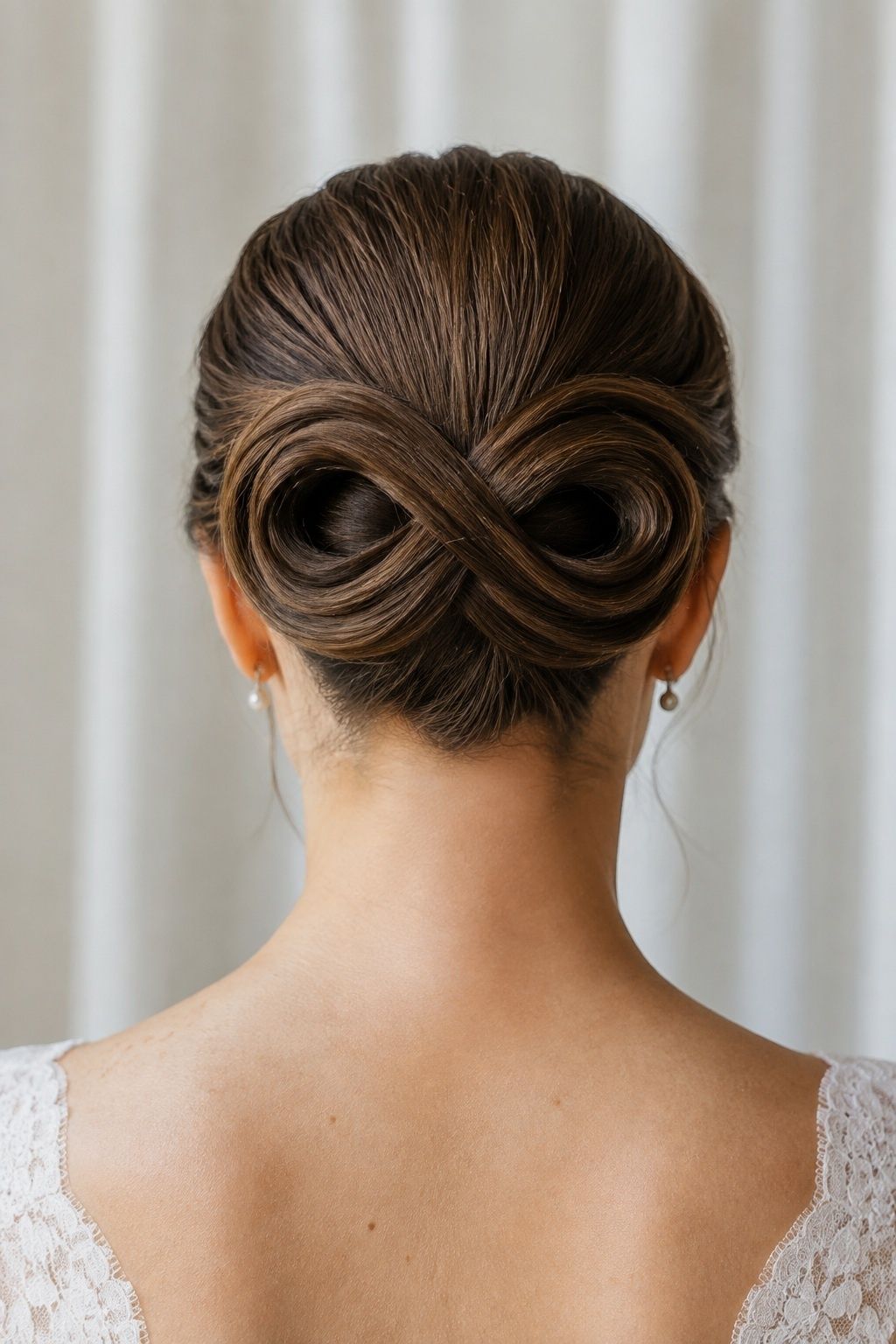 Infinity bun shaped over hair padding