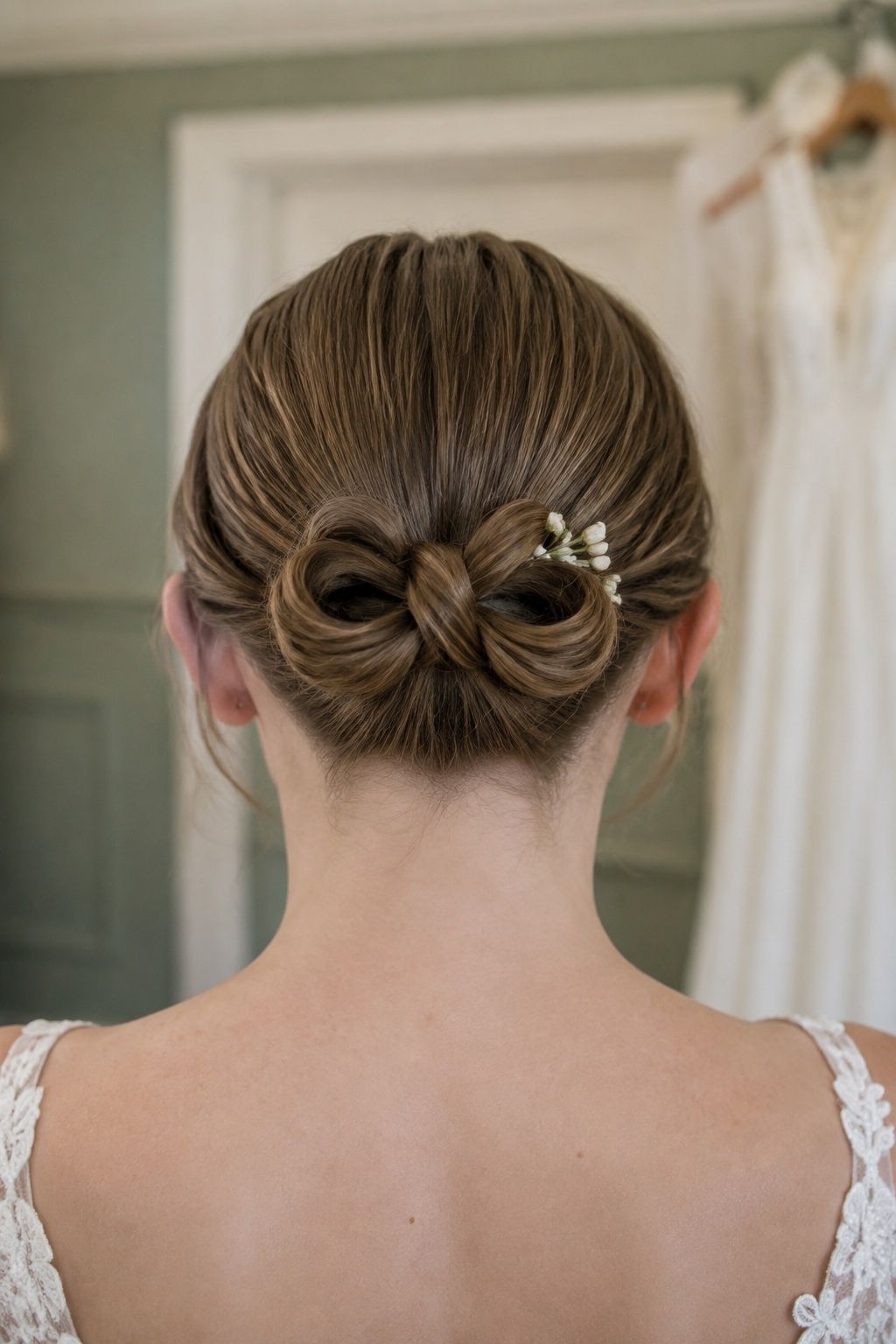 Mini infinity bun for shorter hair
