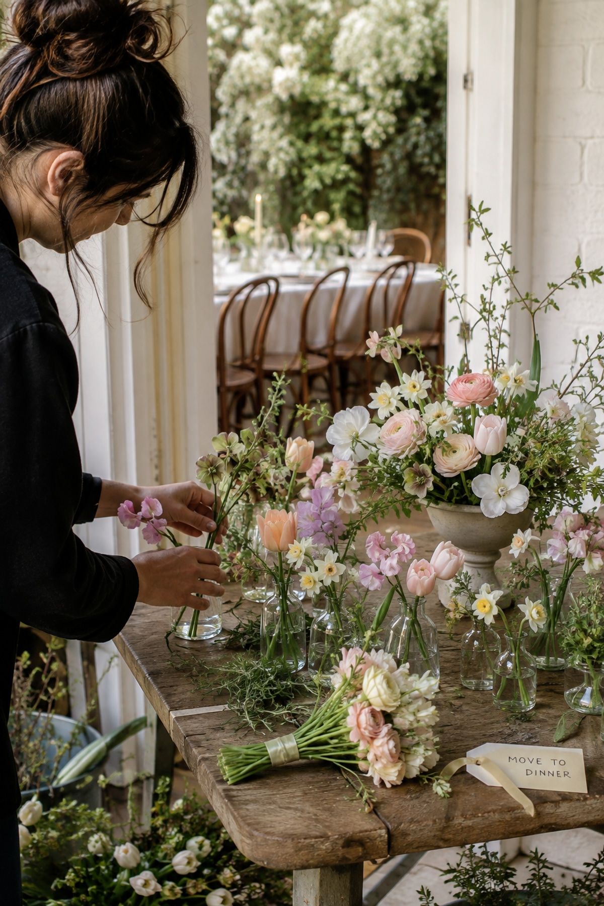 Seasonal spring flowers chosen for scent and scale