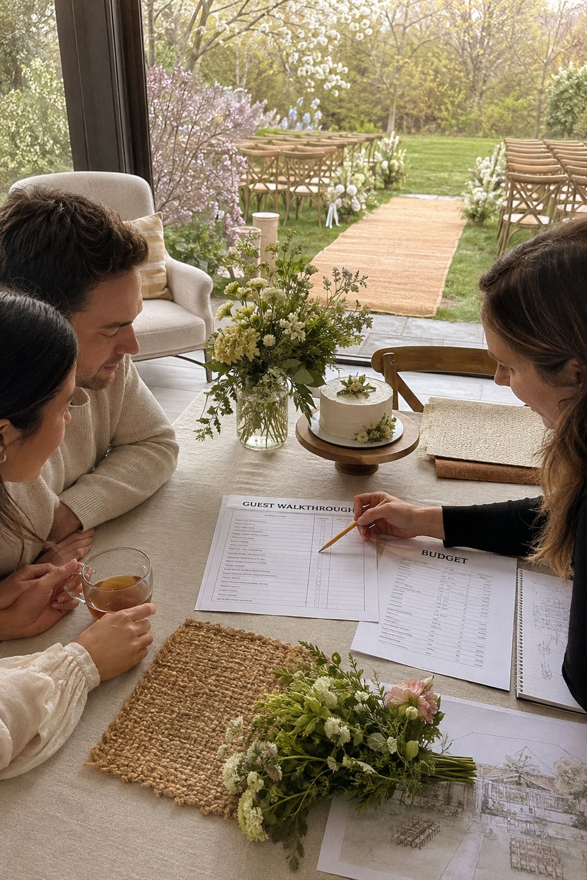 Budget spent on intimate spring wedding details