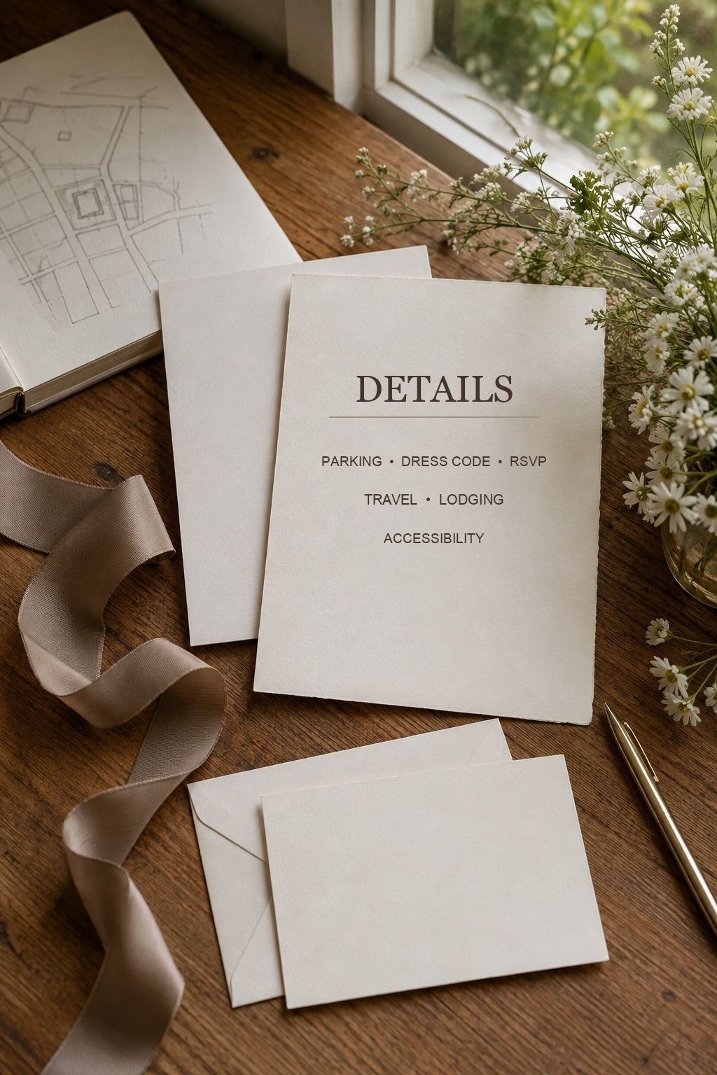 Details card with extra wedding information