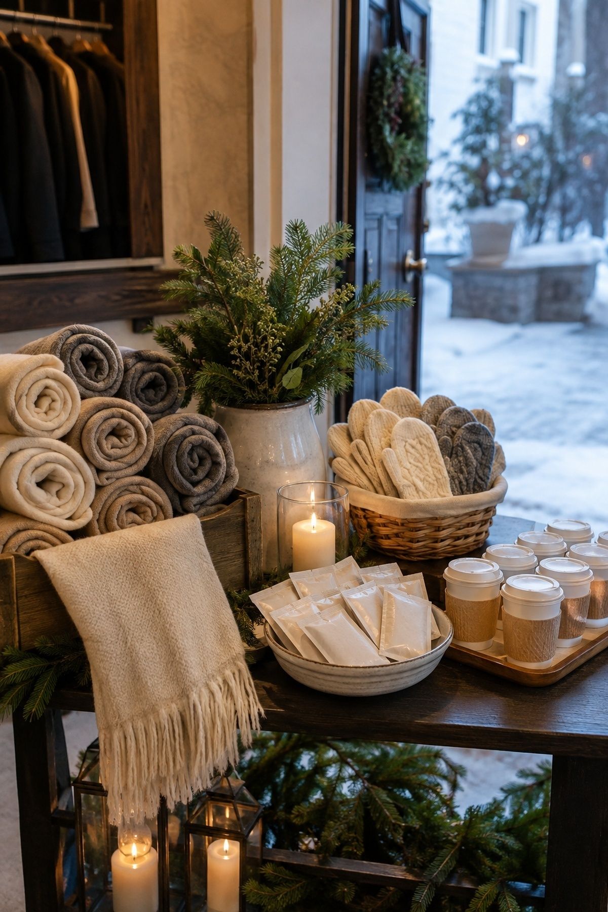 Warm favors guests can use right away
