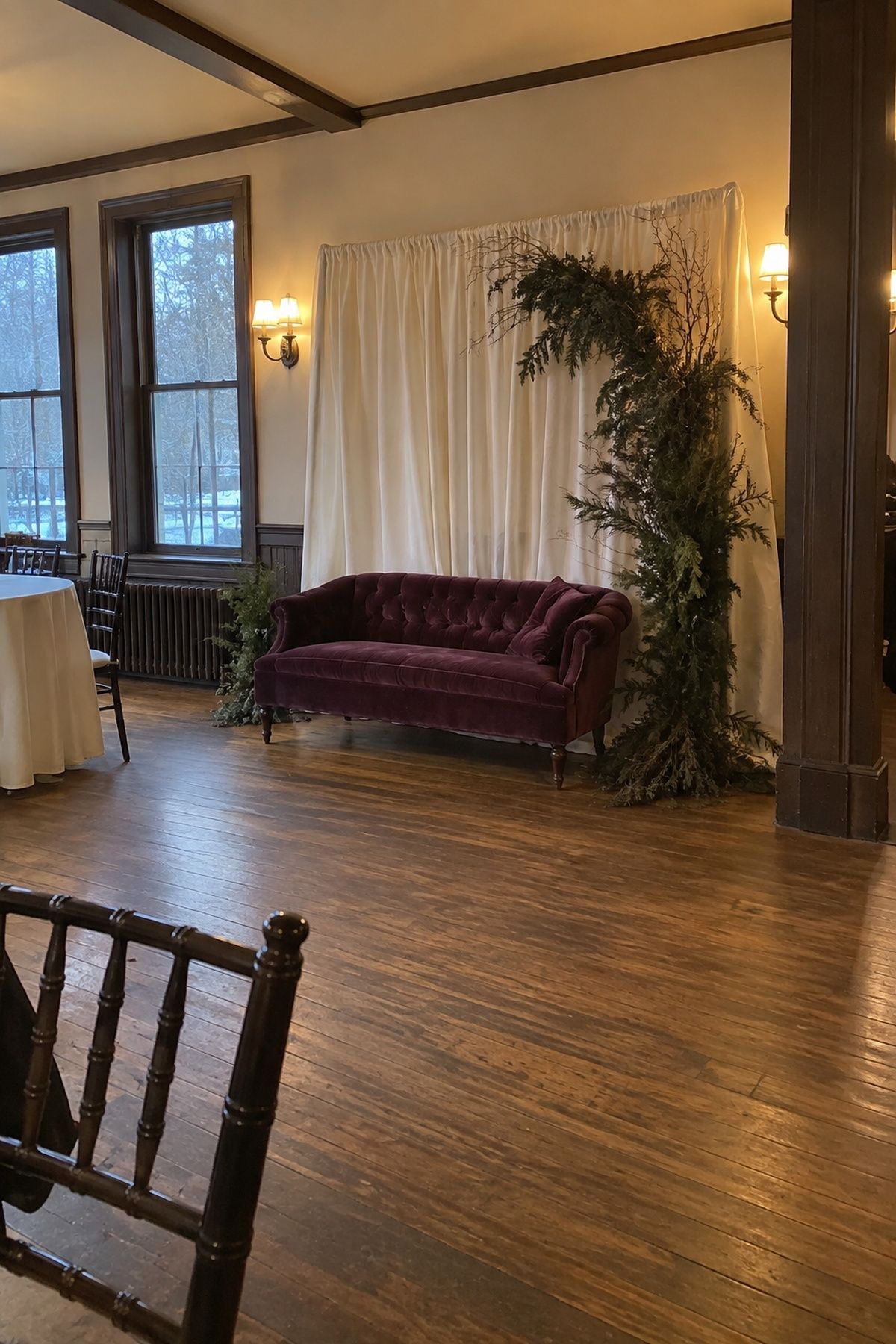 Winter photo corner for guests