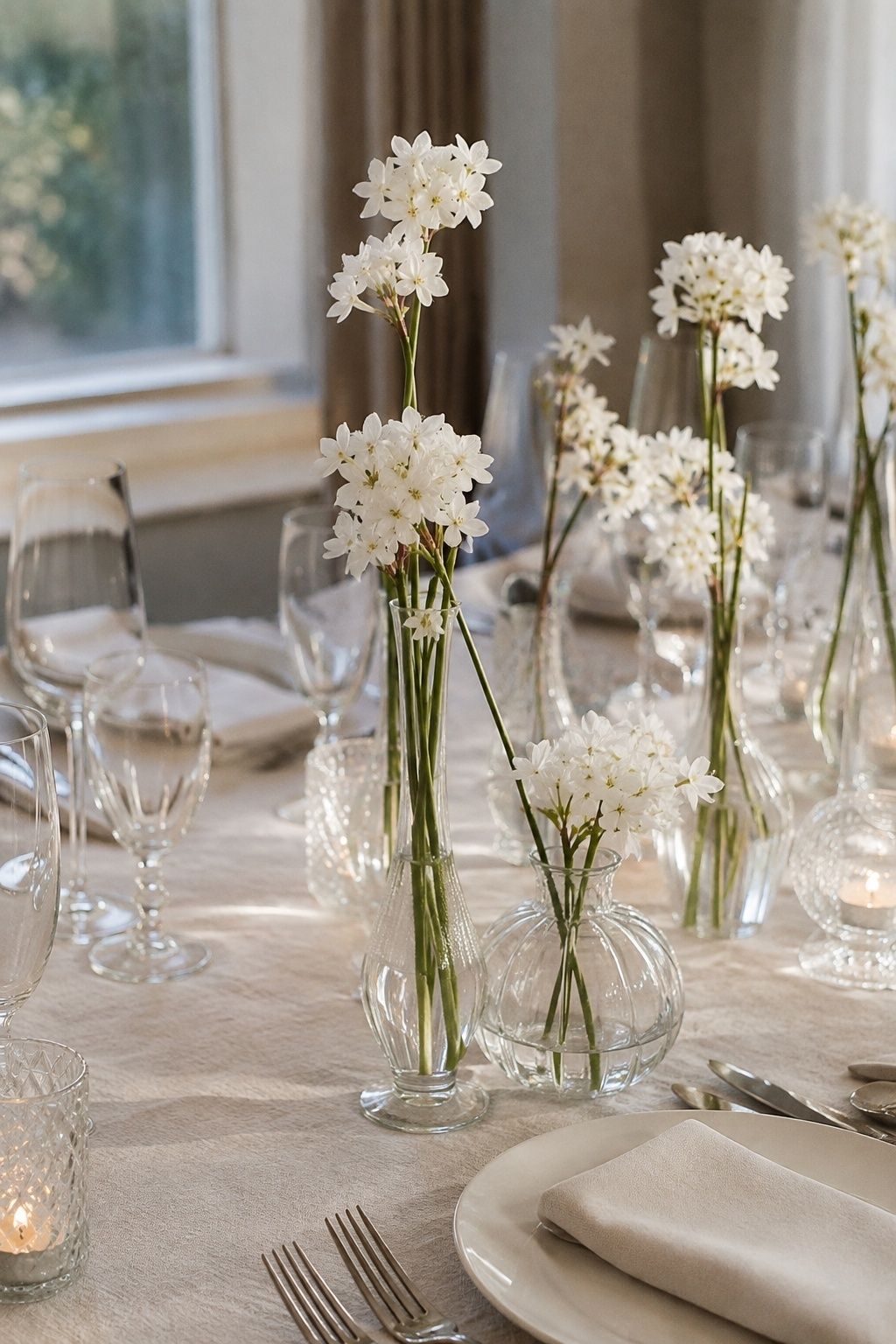 paperwhites for delicate winter fragrance for an intimate January wedding