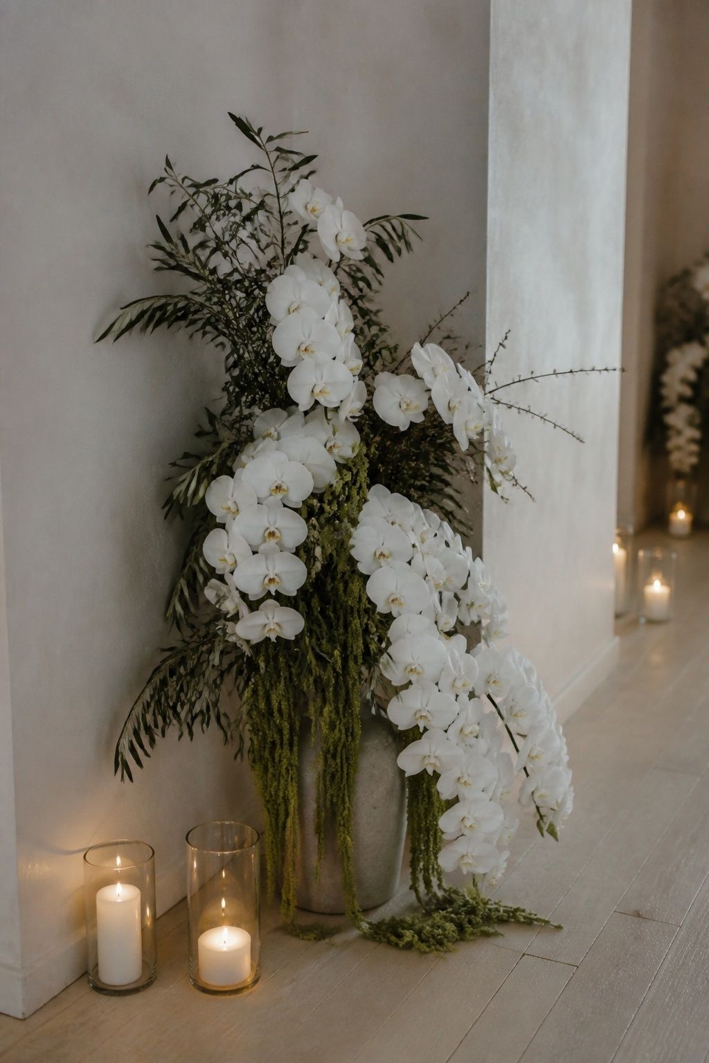 orchids for modern indoor florals for an intimate January wedding