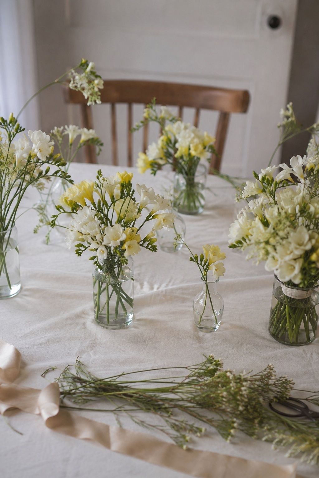freesia for small fragrant details for an intimate January wedding