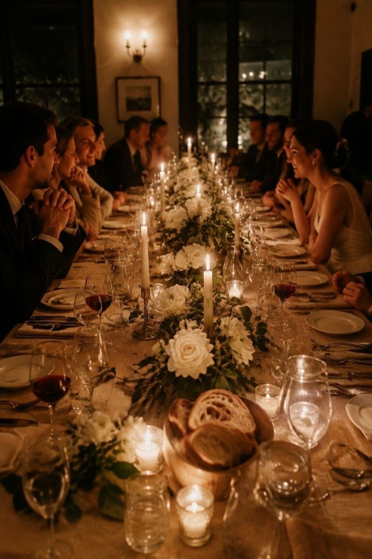 Candlelit Winter Dinner for January wedding theme ideas