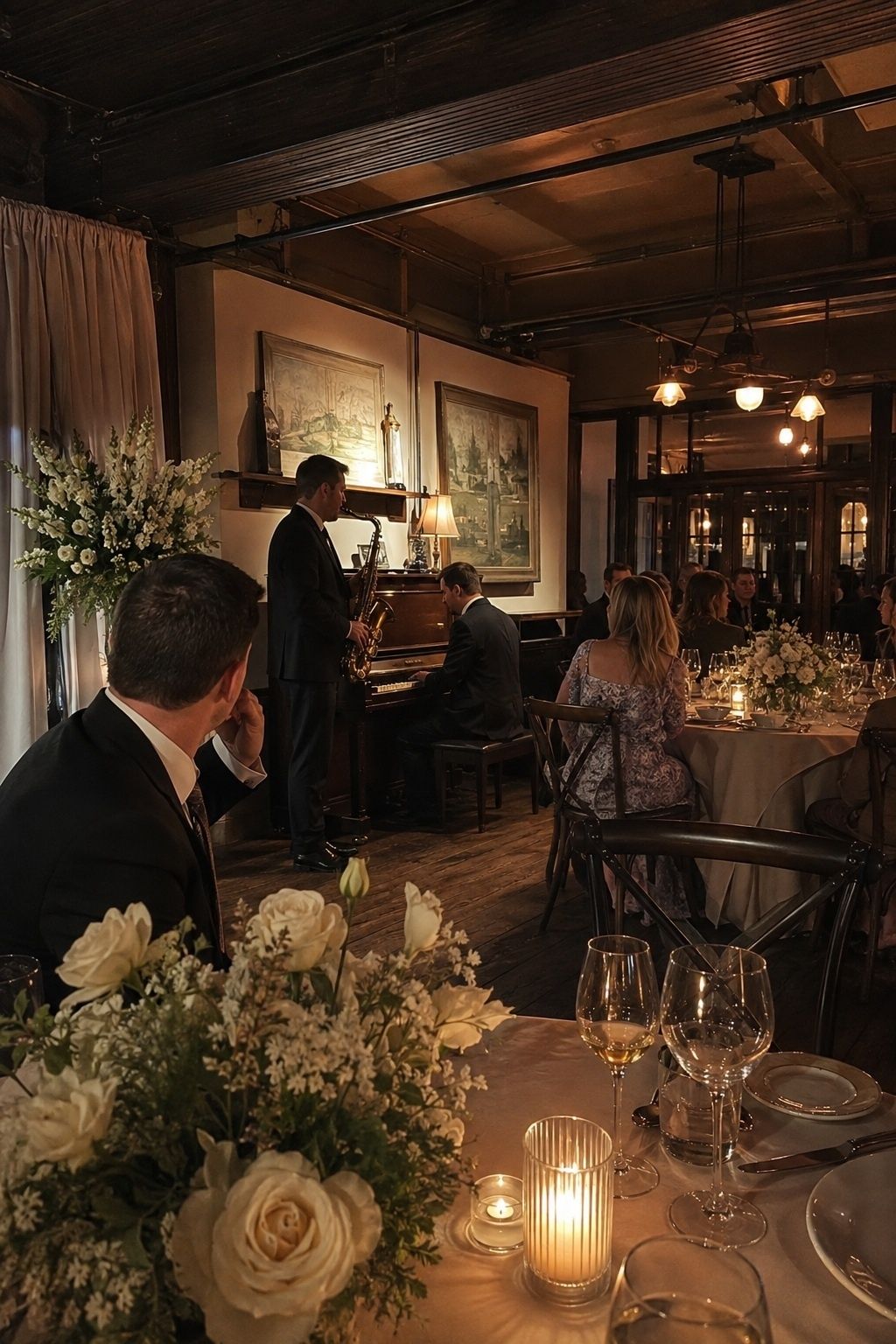 Restaurant with a live music corner