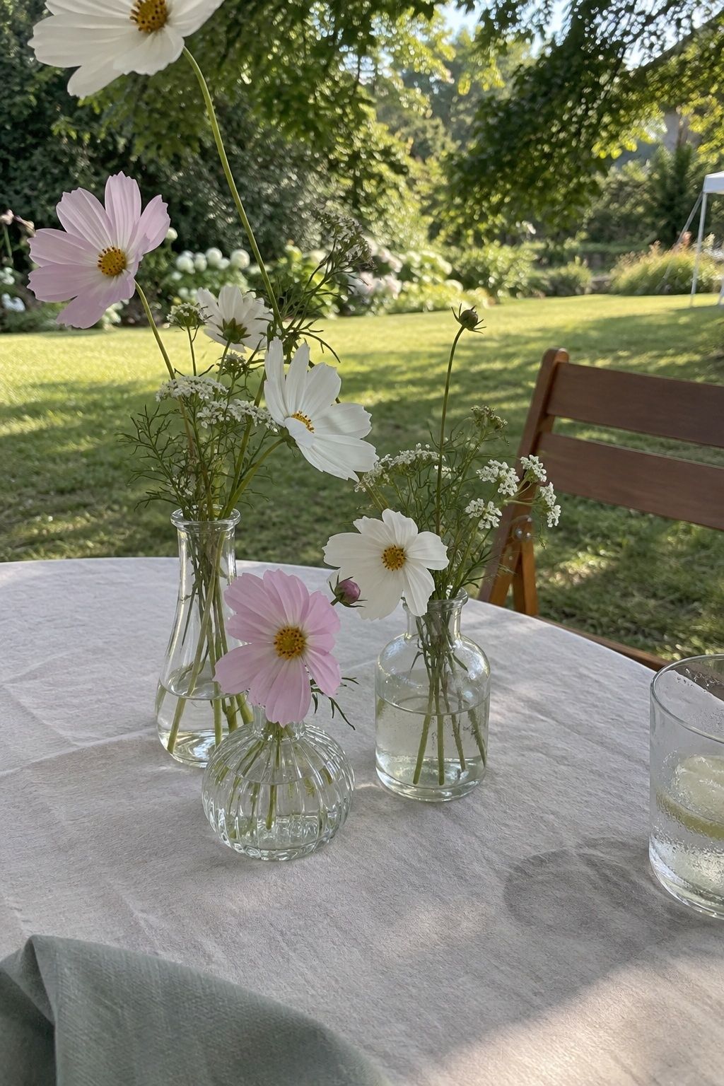 Airy cosmos adding movement to summer flowers