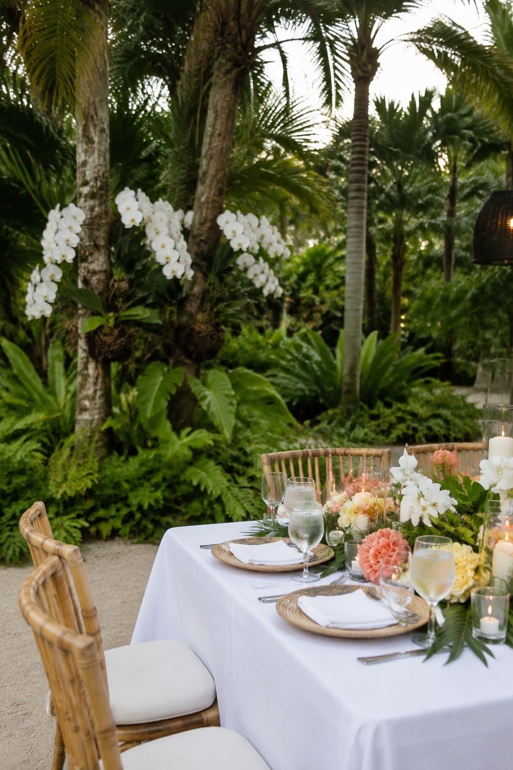 Tropical-lite garden wedding