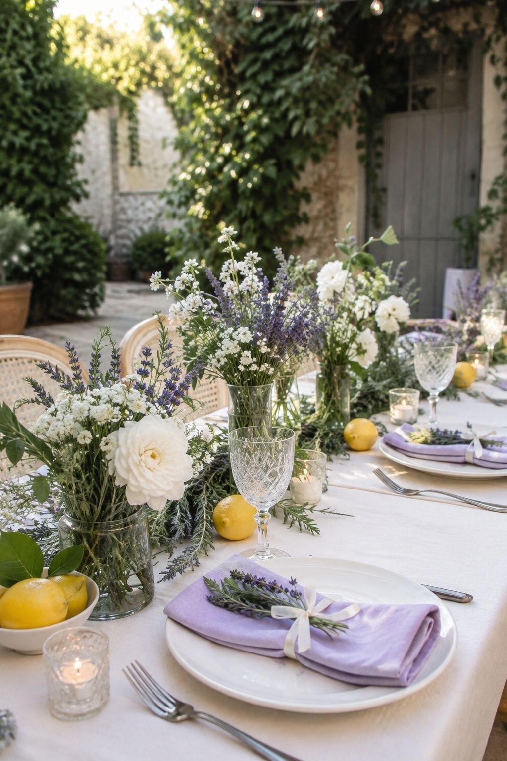 Lavender and lemon wedding theme