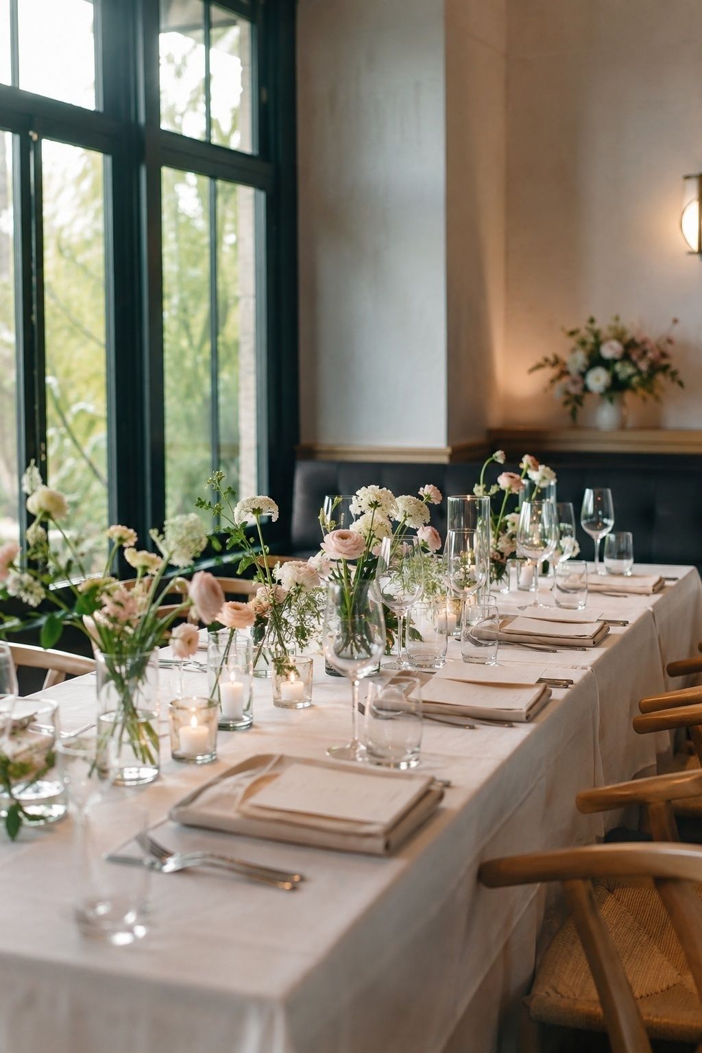Summer wedding in a restaurant private room