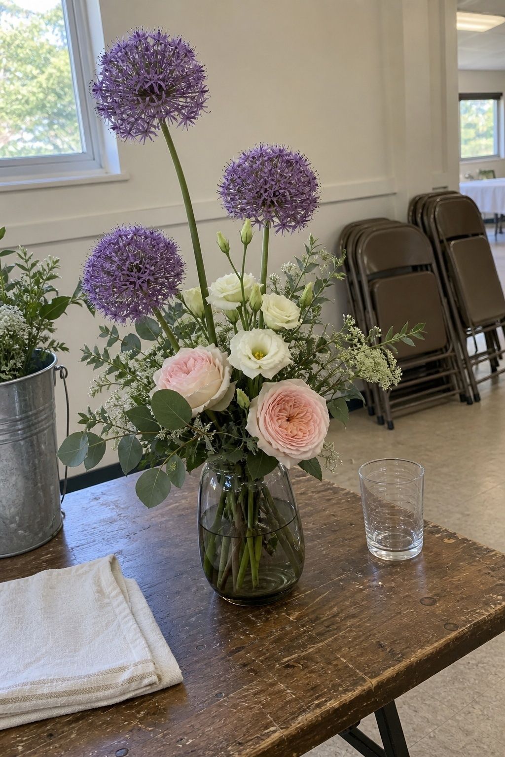 Sculptural allium blooms