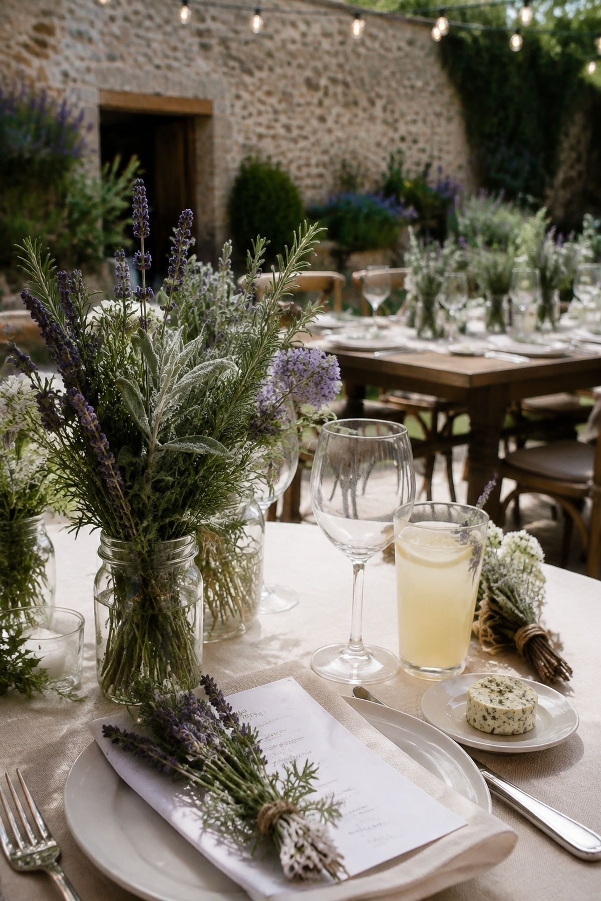 Lavender and herb wedding theme
