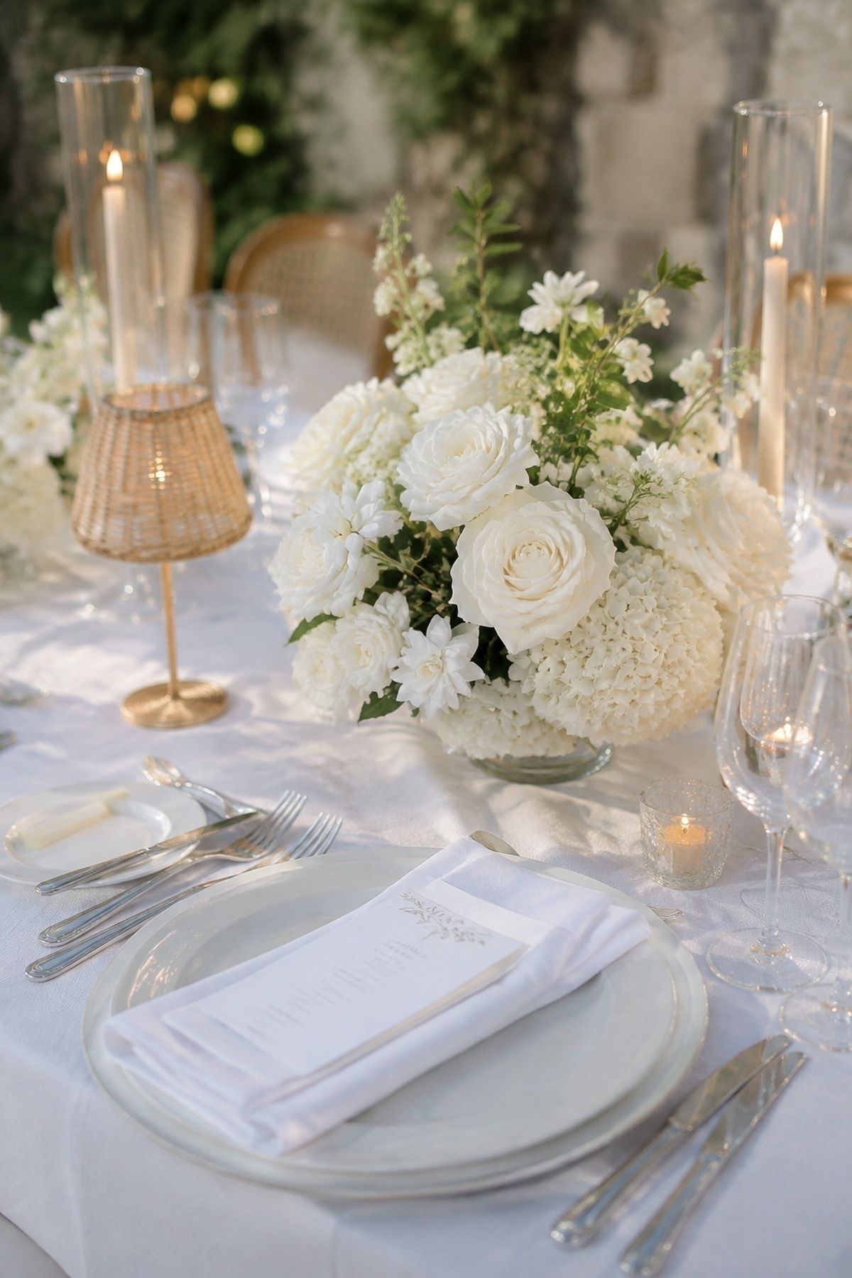 Classic white summer wedding