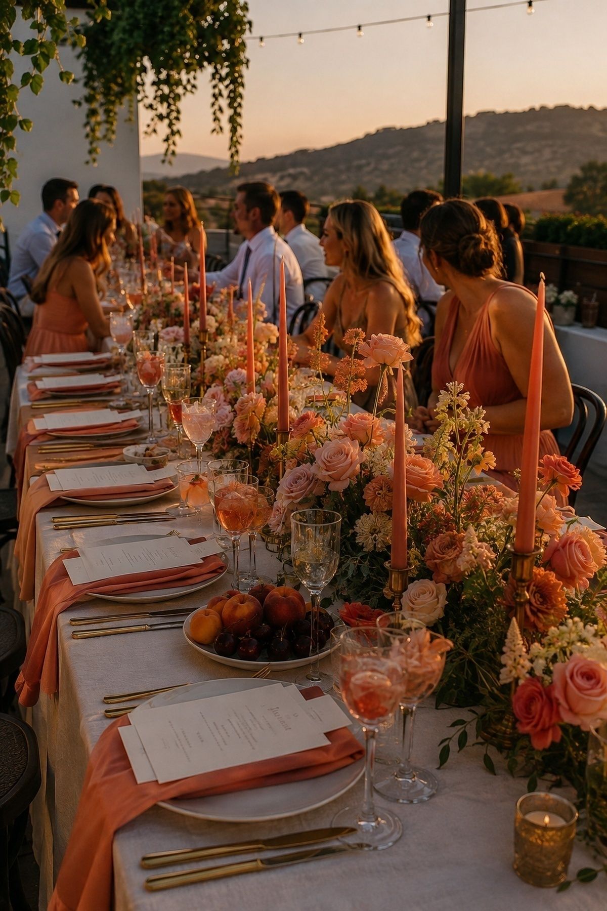 Sunset coral June reception