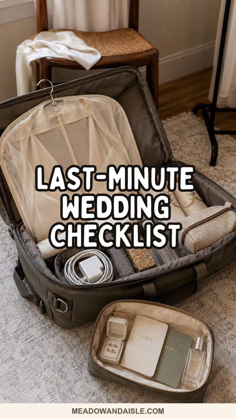 Last-minute wedding planning checklist Pinterest pin