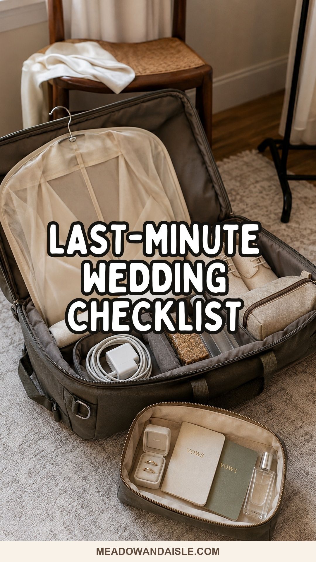Pinterest pin with the title Last-Minute Wedding Planning Checklist
