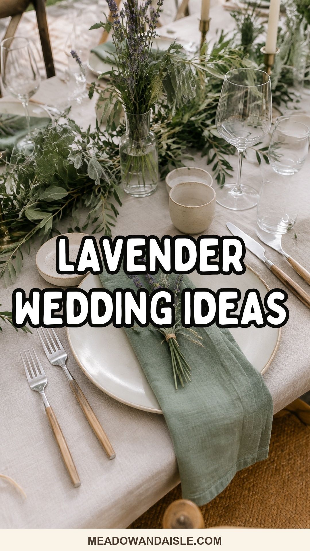 Pinterest pin for lavender wedding ideas