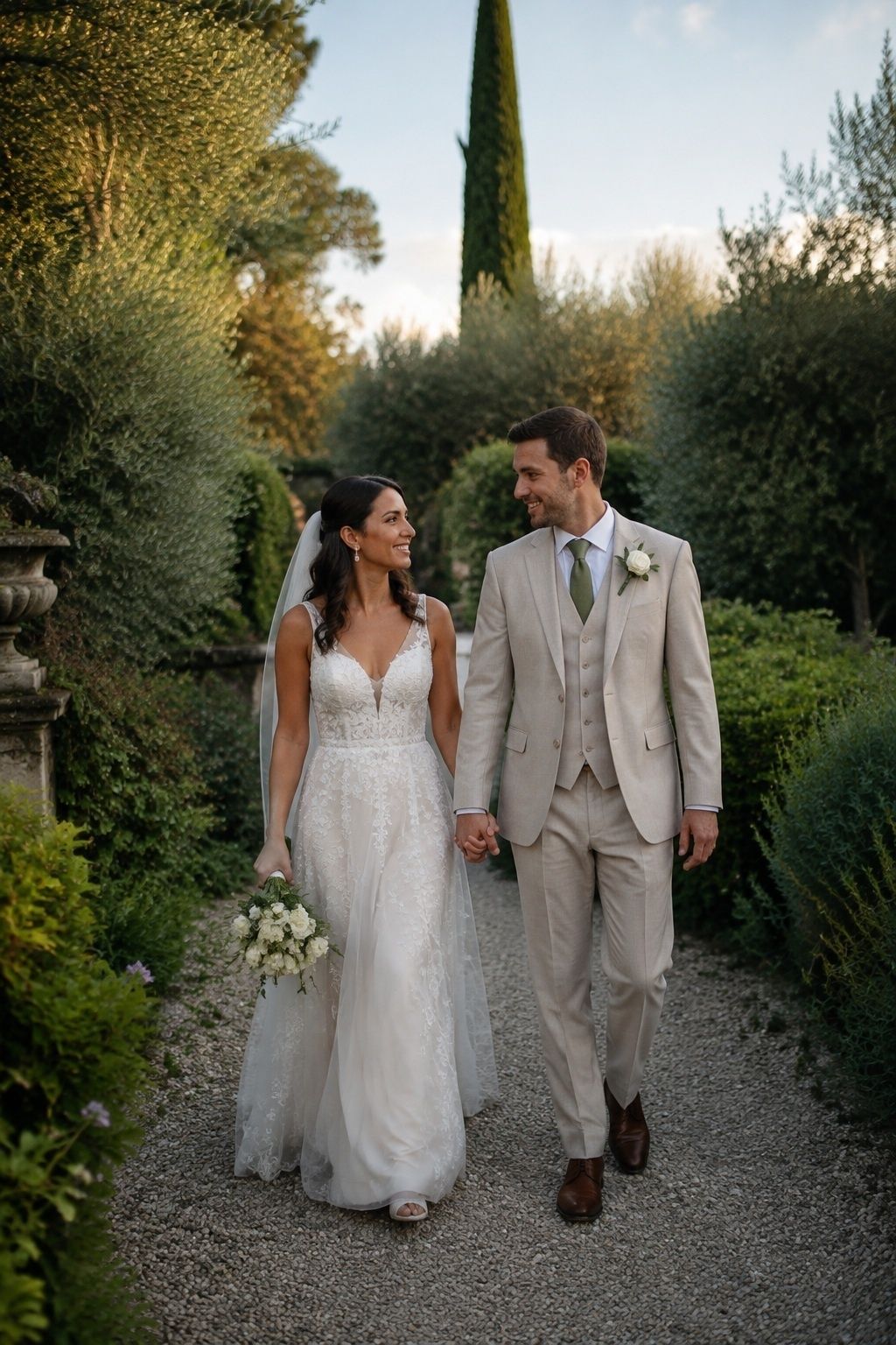 Couple portraits before harsh midday light