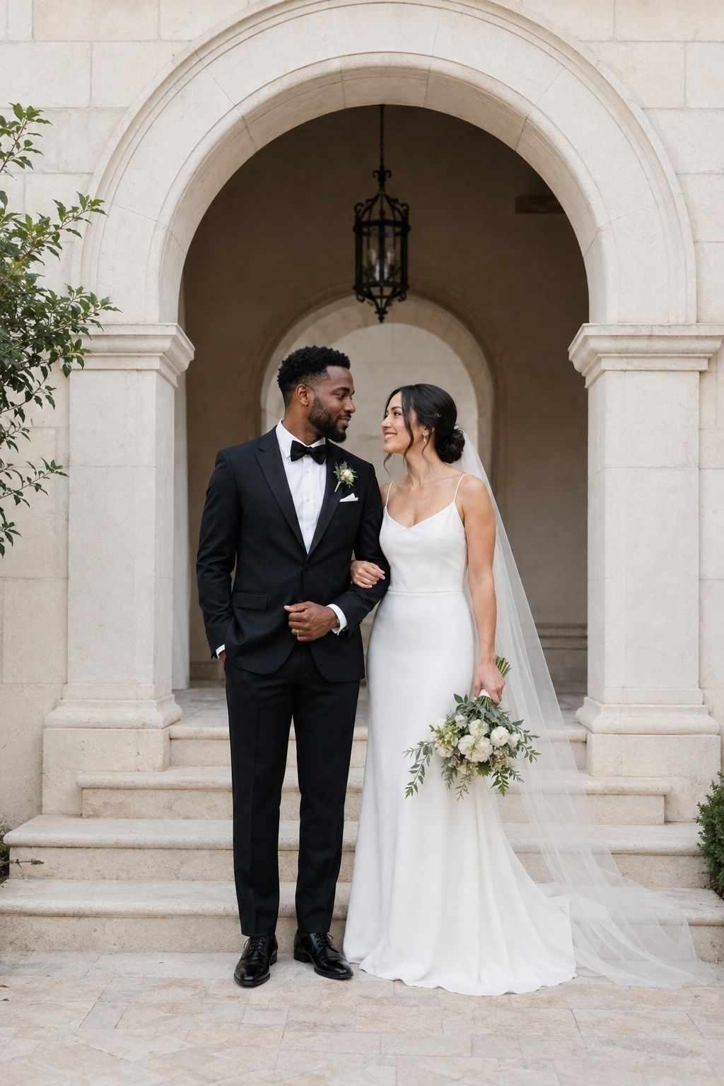 Polished opening frame for a wedding album