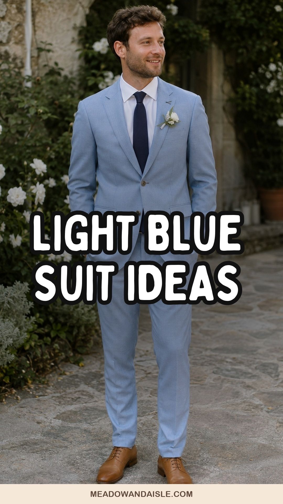 Light blue suit wedding ideas for a fresh groom look