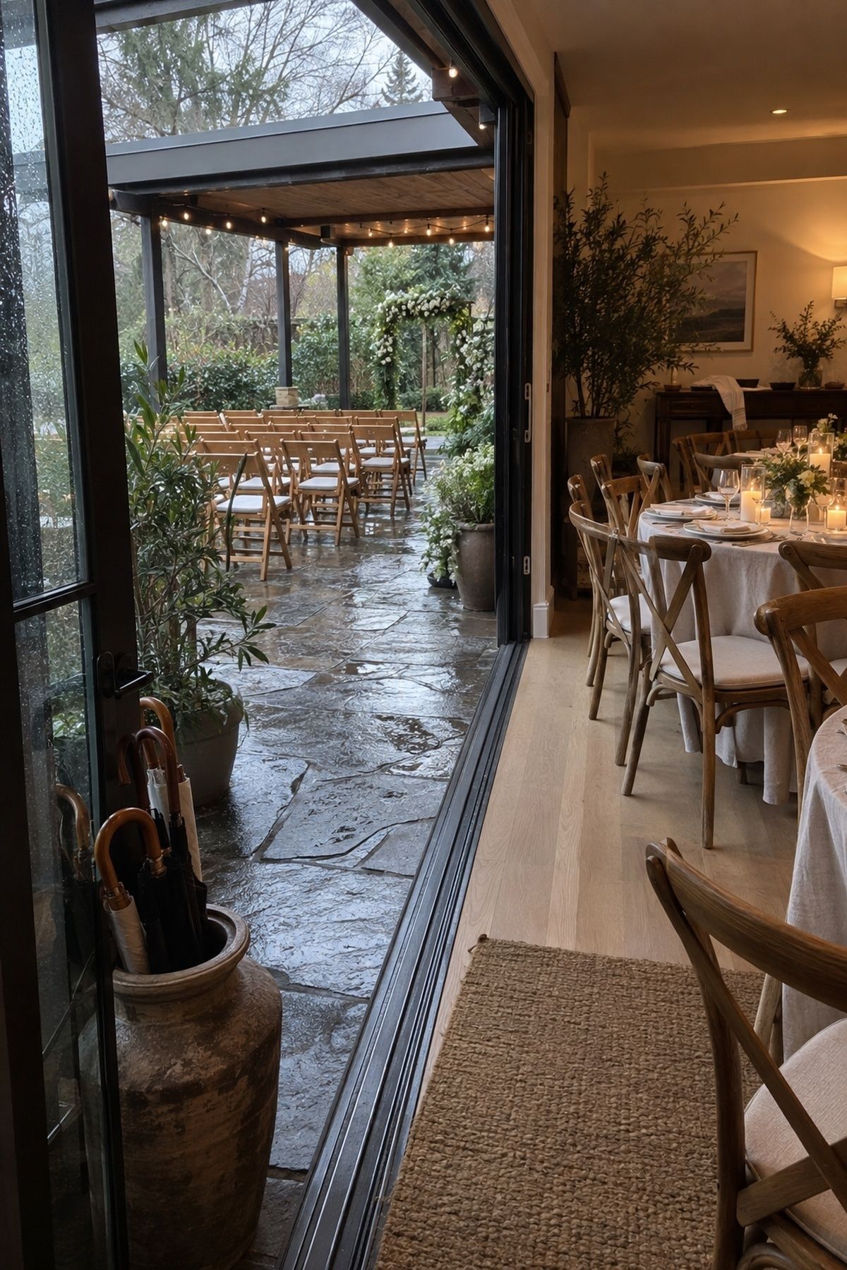 Flexible indoor-outdoor wedding venue