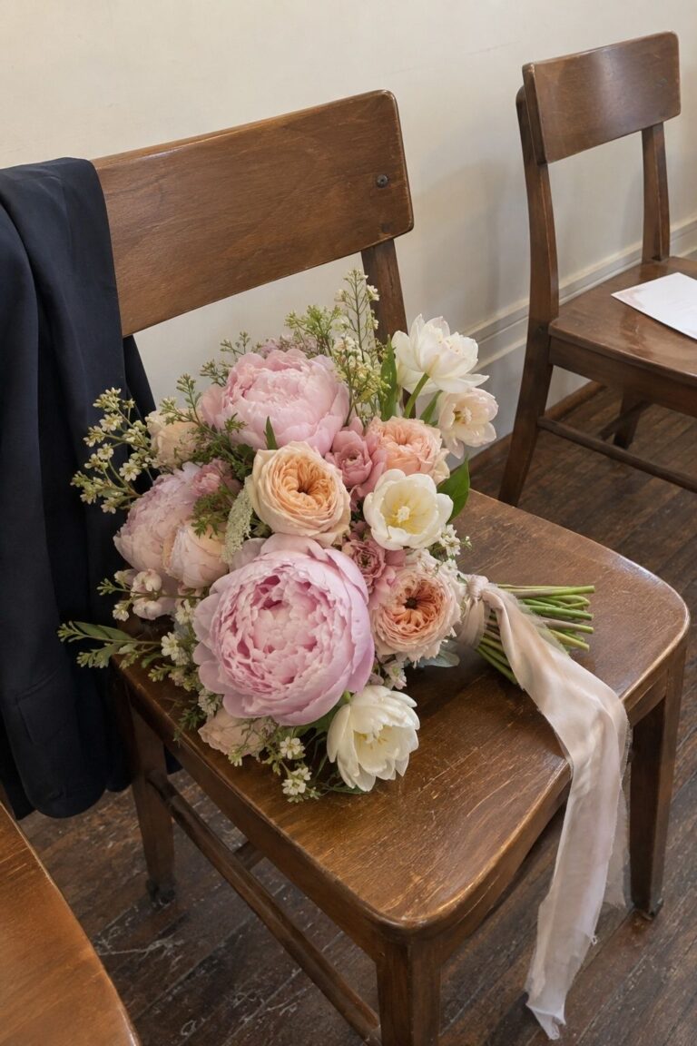 Peonies With Backup Blooms for a romantic May wedding