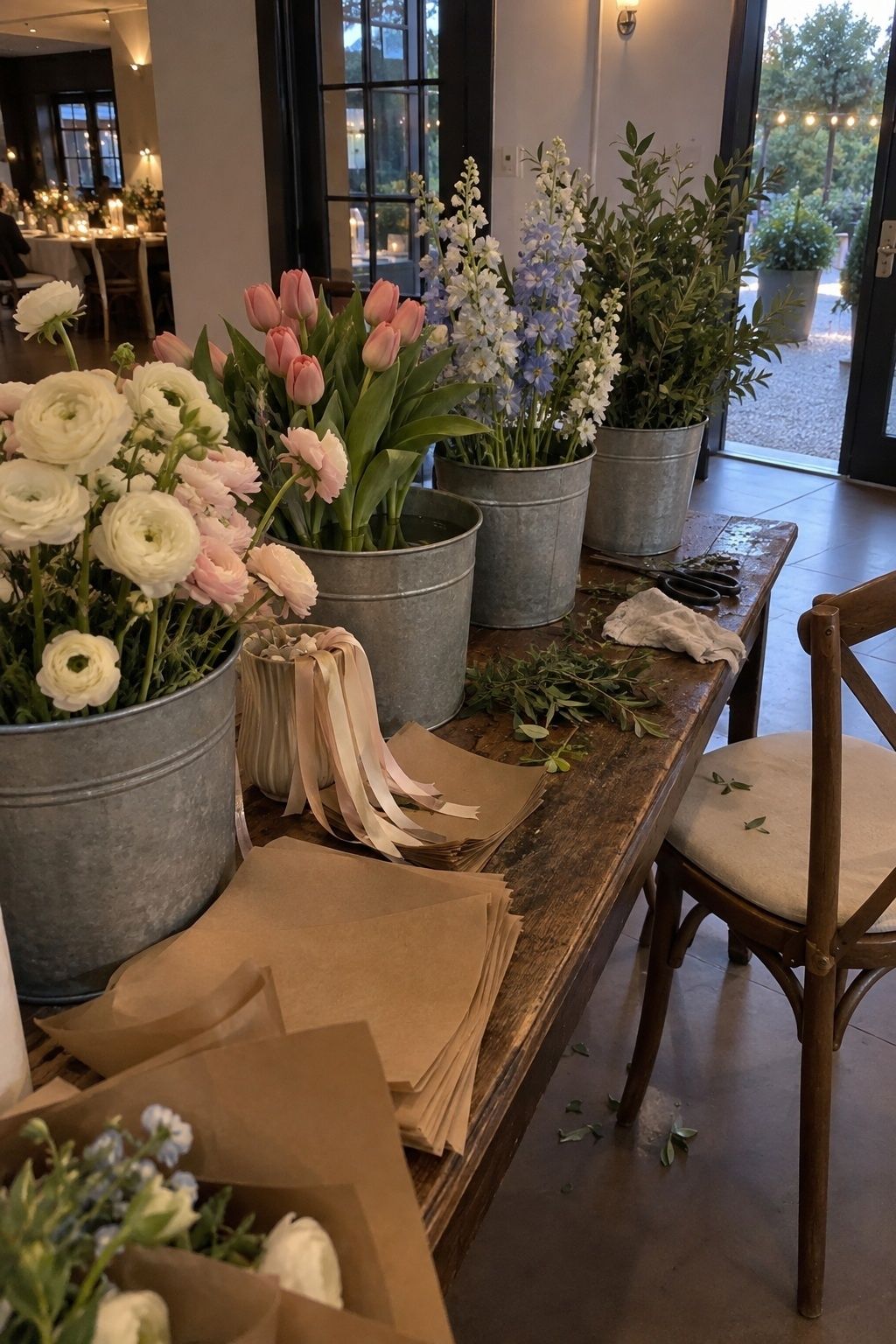 Flower bar stems for a small guest list