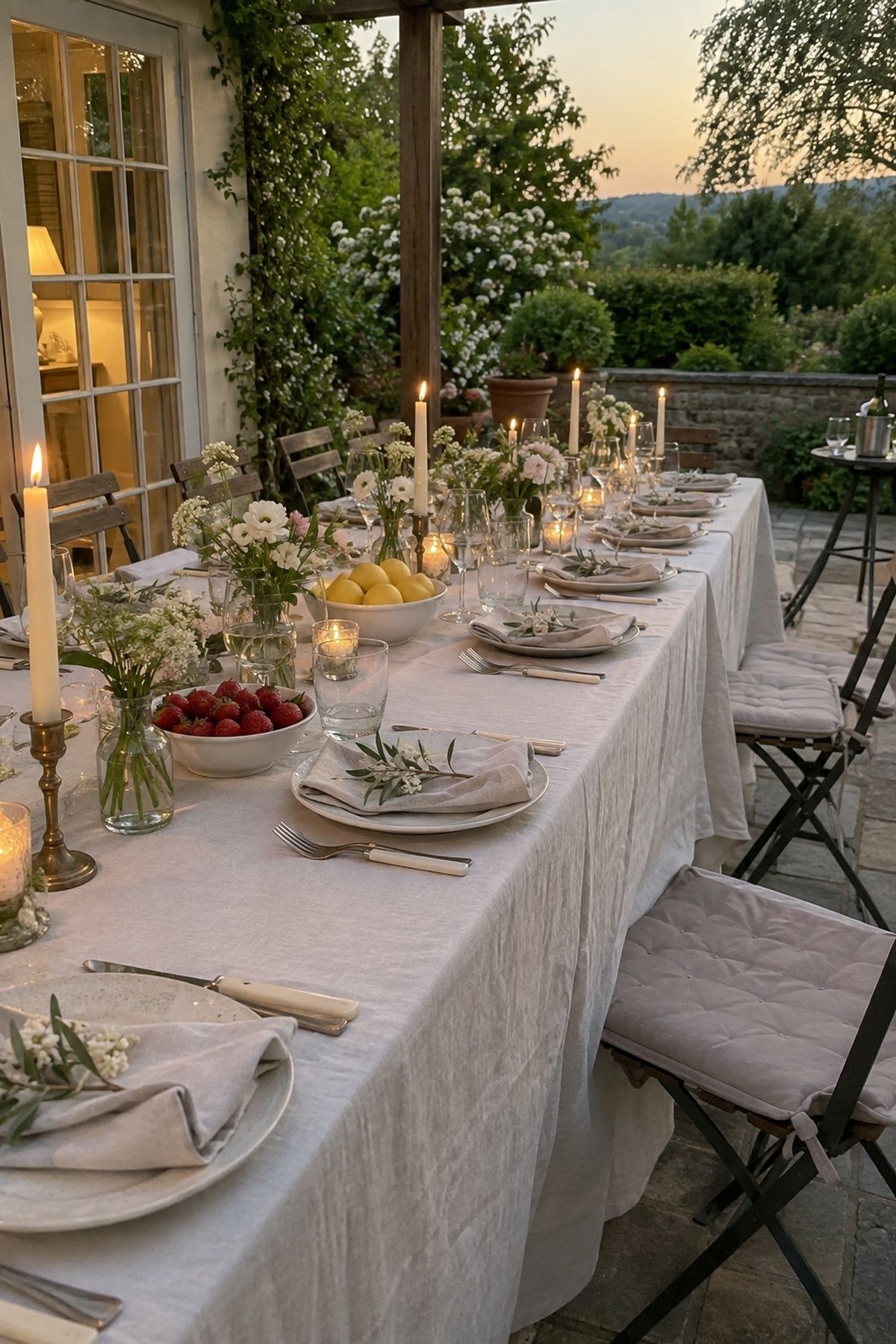 Garden dinner reception in May