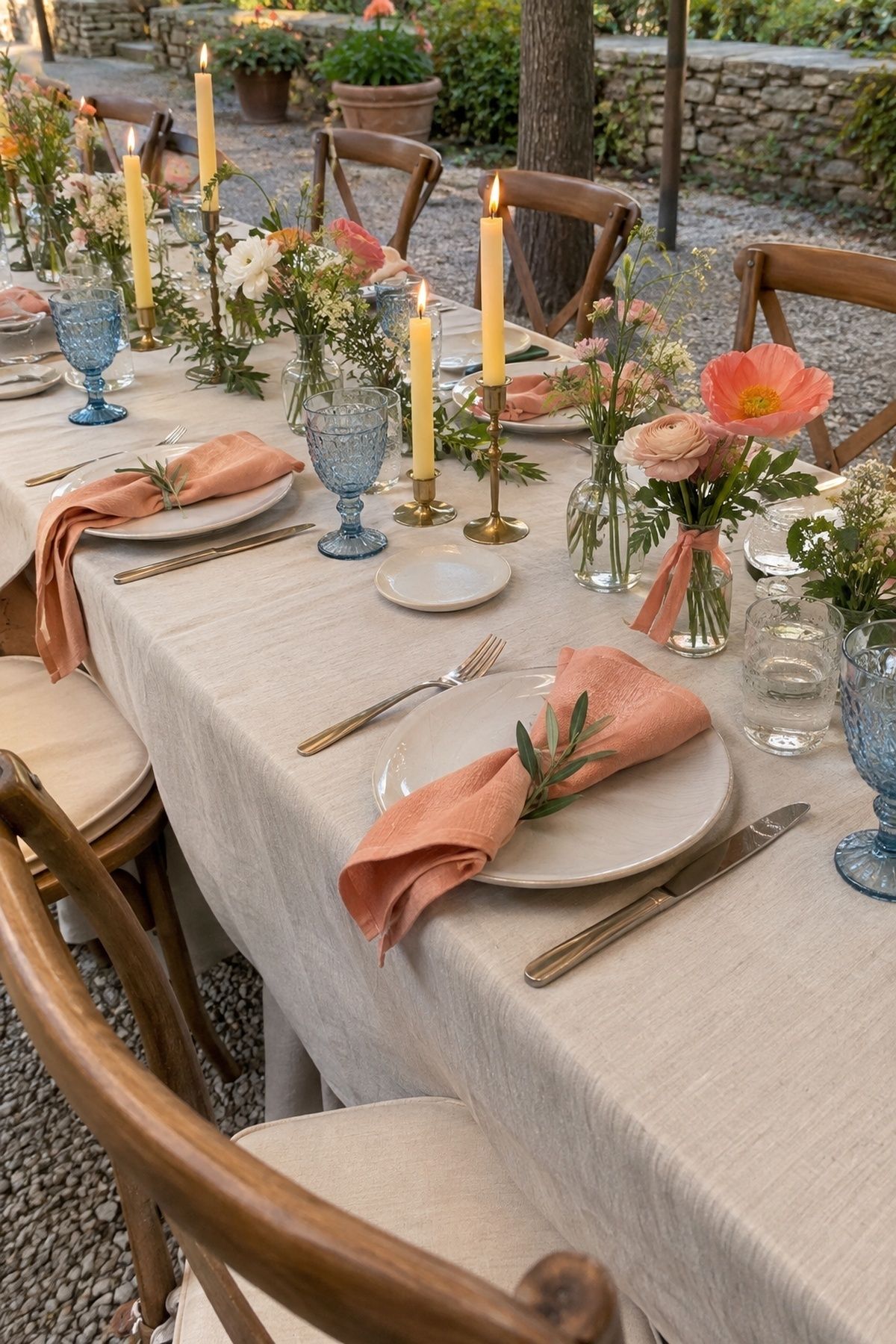 Small pops of bright color in spring decor
