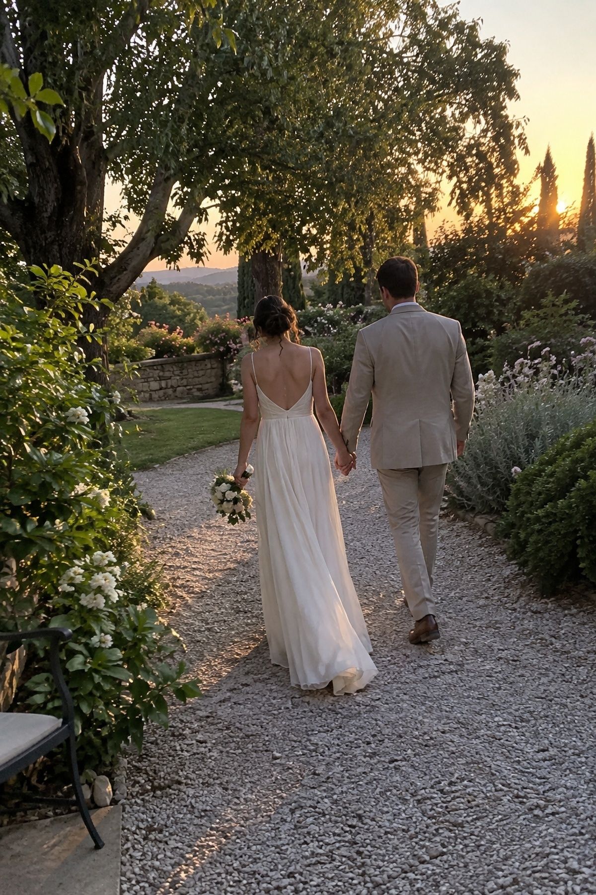 Golden-hour couple portraits