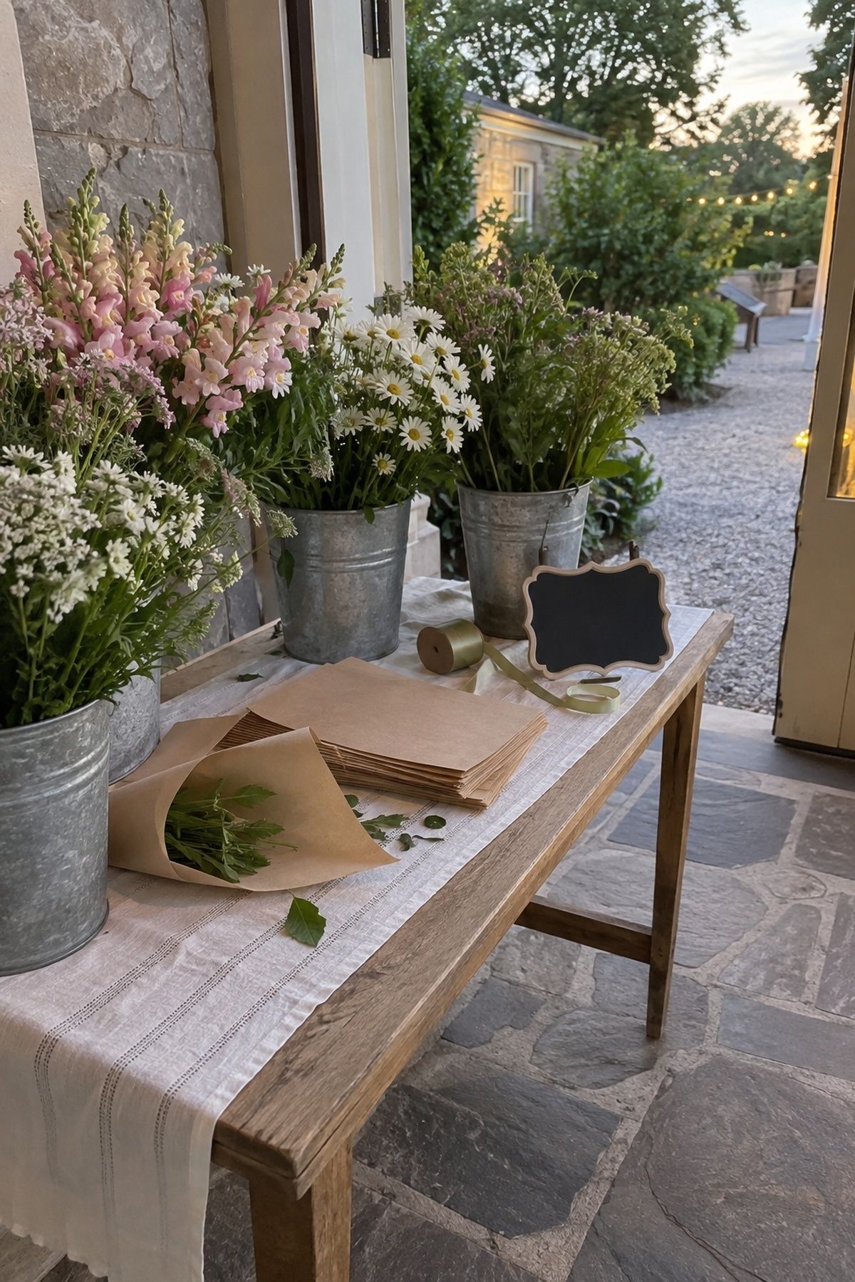 Flower bar favors for guests