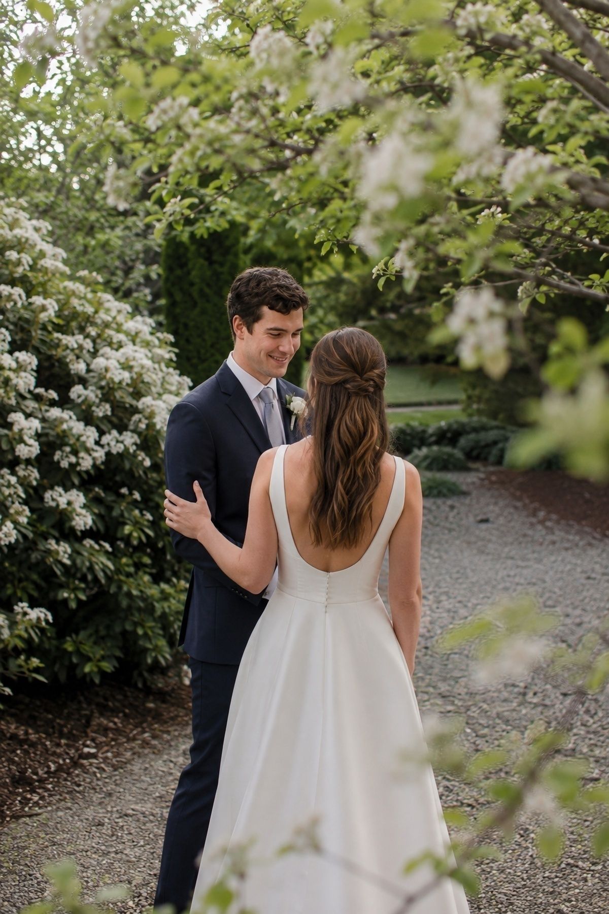 First look in a spring garden