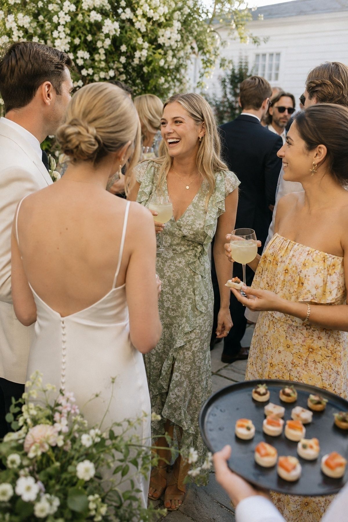 Candid photos during a spring cocktail hour