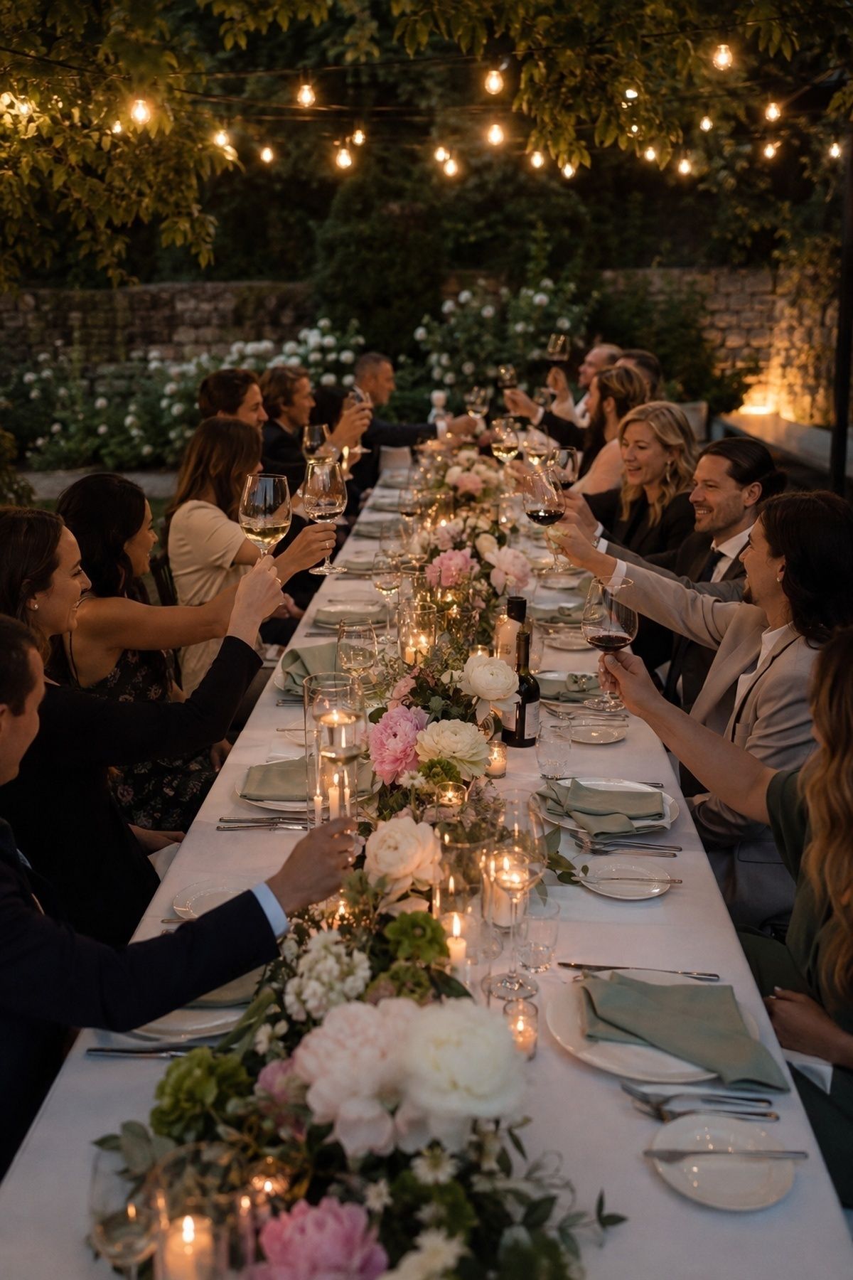 Long-table reception photo